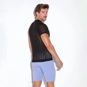 Code 22 knit polo shirt 7003 black