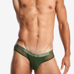Teamm8 Manuel Sheer bikini brief mesh verde green