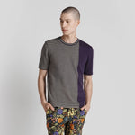 Poplin & Co. Purple Rain knit t-shirt grey/purple