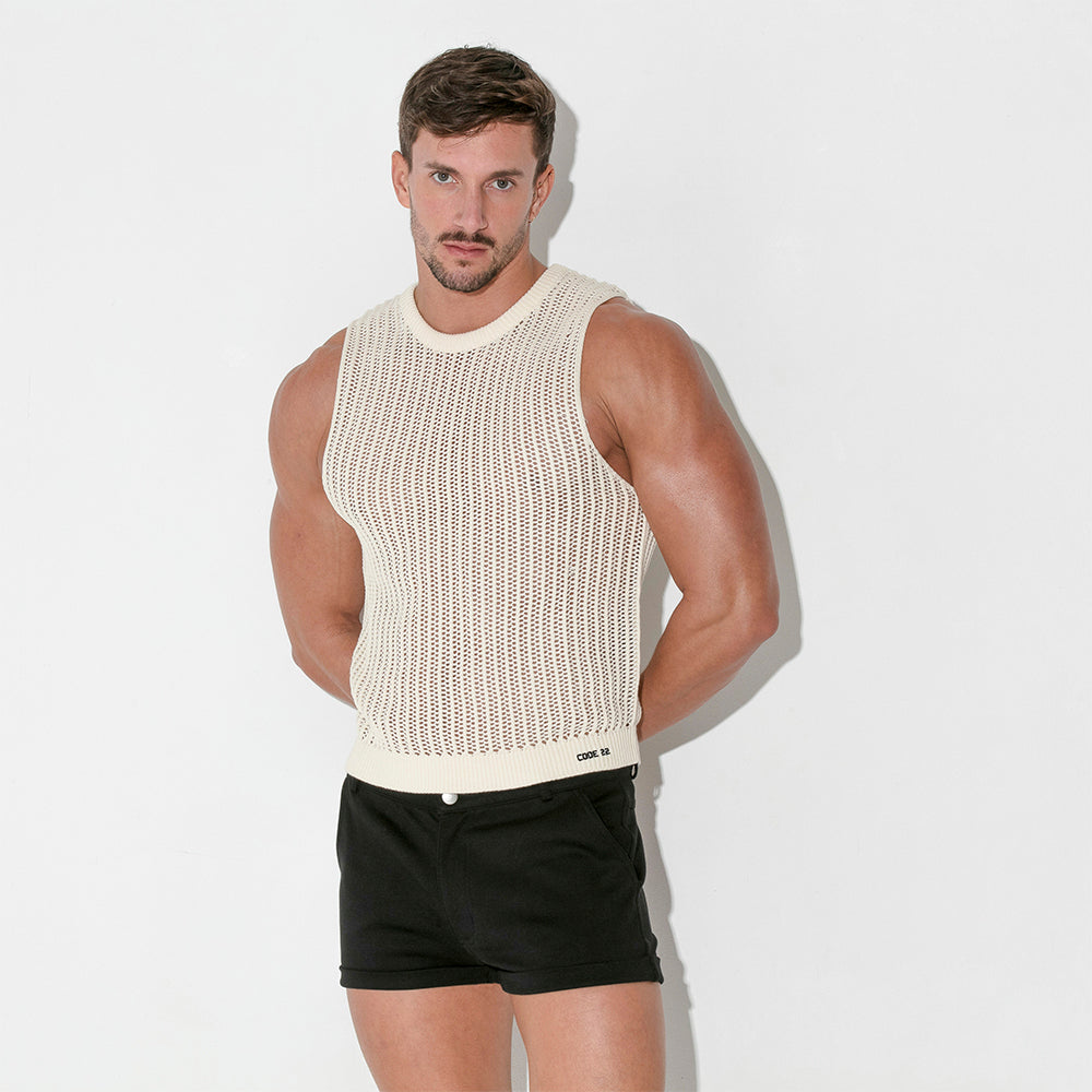 Code 22 knit muscle tank 7000 off white