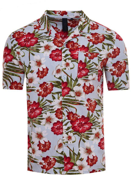 SoulStar Melbourne Slim-Fit Shirt - Sky Floral