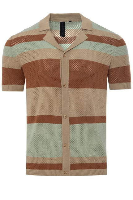SoulStar Hashi Knit Shirt - Beige