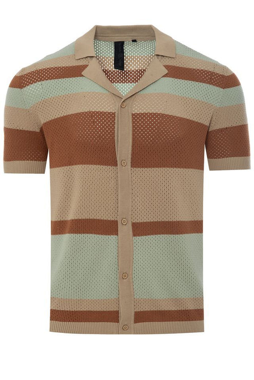 SoulStar Hashi Knit Shirt - Beige