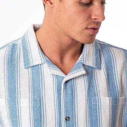 SoulStar Doheny Slim-Fit Shirt - White/Navy Stripe
