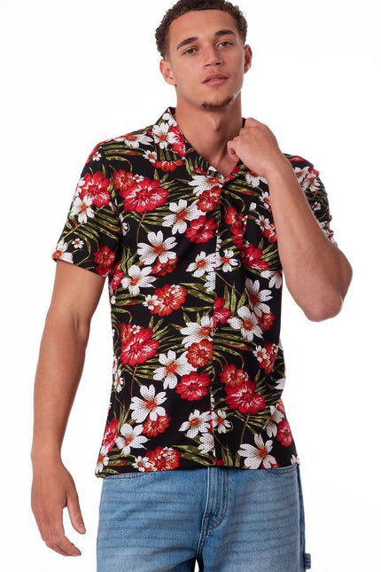 SoulStar Melbourne Slim-Fit Shirt - Sky Floral