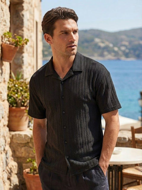 SoulStar Emei Textured Shirt - Black