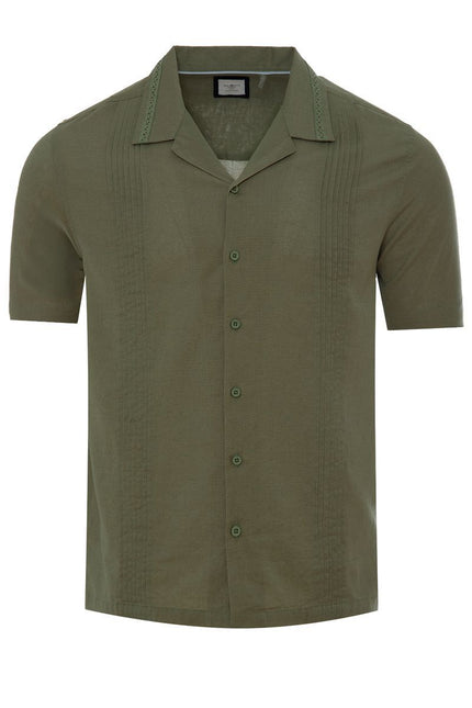 SoulStar Genoa Cotton/Linen Shirt - Green
