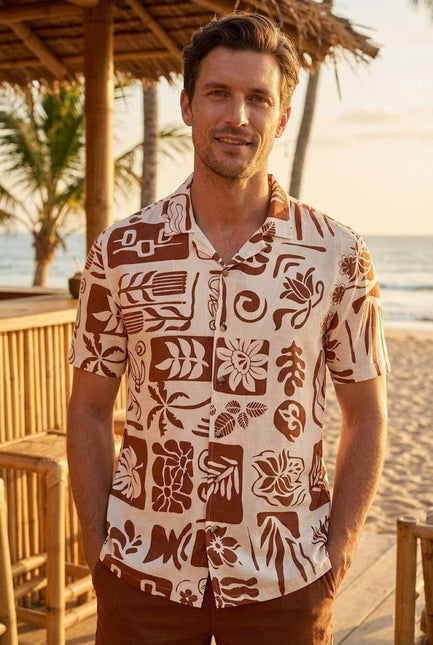 SoulStar Zushi Slim-Fit Shirt - Tropical Rust
