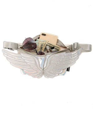 Wings ultra slim fanny pack silver