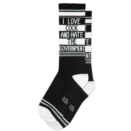 Gumball PoodleI Love Cock And Hate The Government Gym Crew Socks
