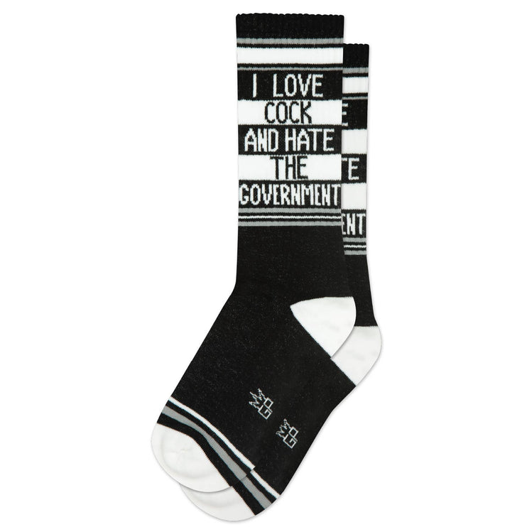 Gumball PoodleI Love Cock And Hate The Government Gym Crew Socks