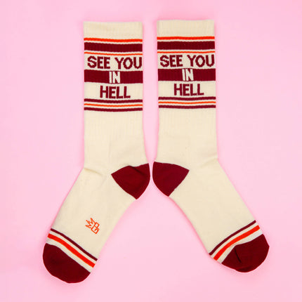 Gumball Poodle See You in Hell Gym Crew Socks