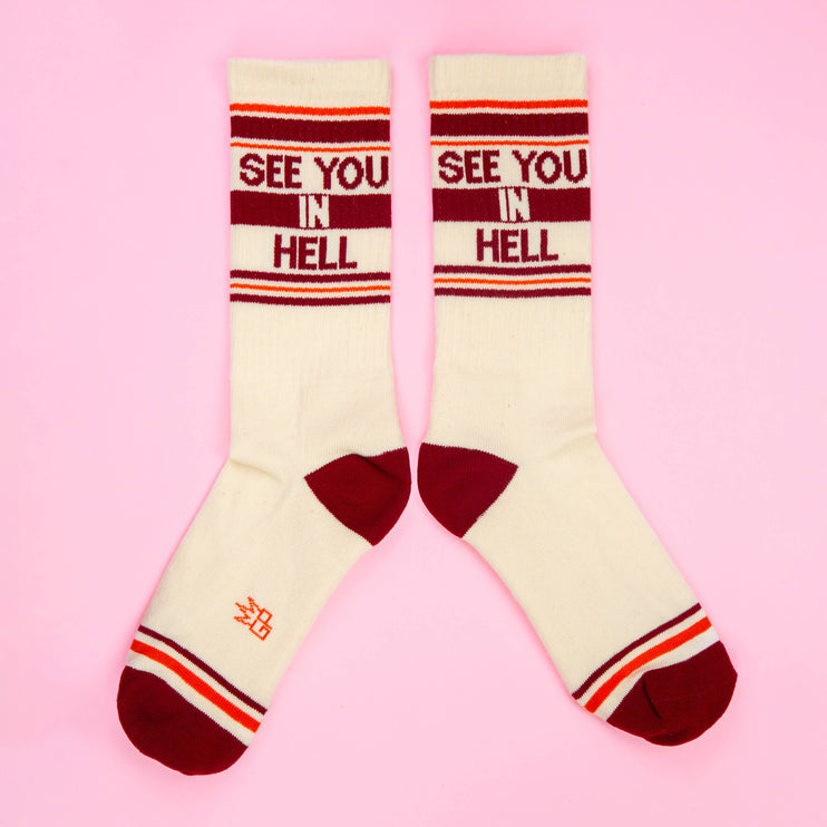 Gumball Poodle See You in Hell Gym Crew Socks