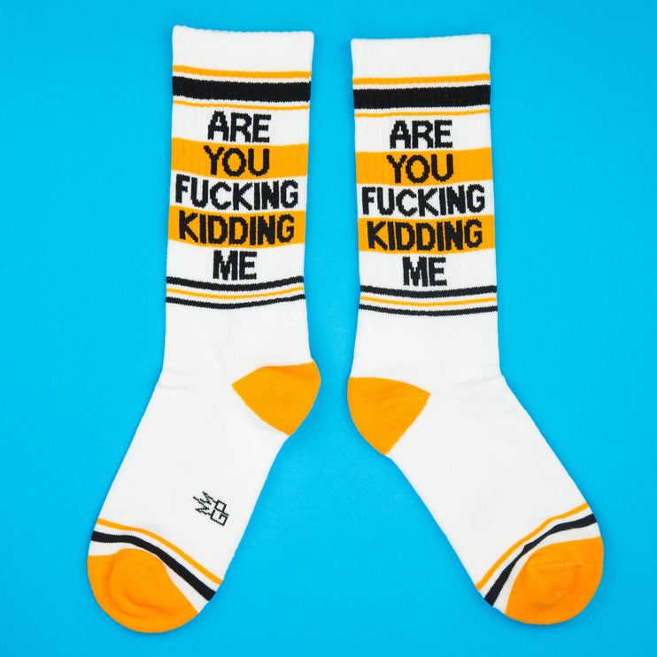 Gumball Poodle Are You Fucking Kidding Me Gym Crew Socks