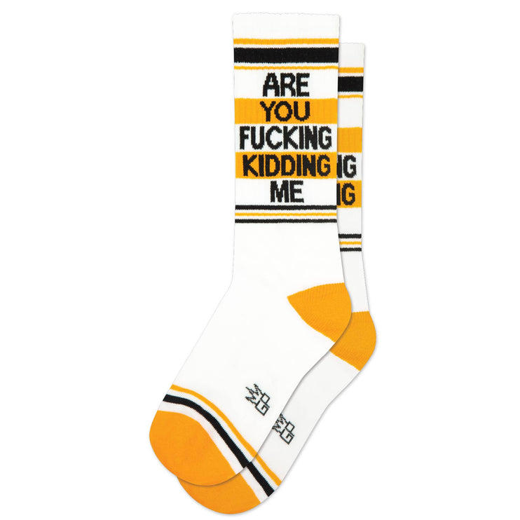 Gumball Poodle Are You Fucking Kidding Me Gym Crew Socks