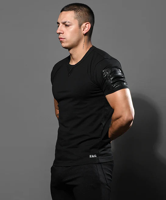 Andrew Christian 10418 Zipper Pocket t-shirt black