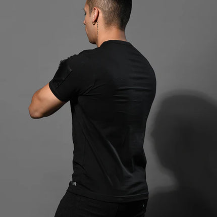 Andrew Christian 10418 Zipper Pocket t-shirt black