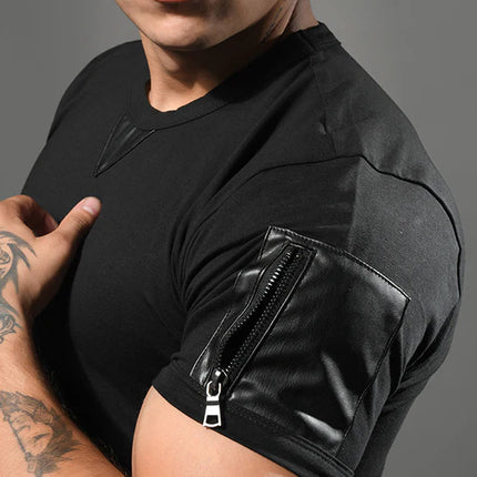 Andrew Christian 10418 Zipper Pocket t-shirt black