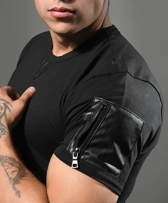 Andrew Christian 10418 Zipper Pocket t-shirt black