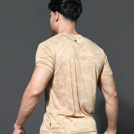 Andrew Christian 10425 Enlist v-neck t-shirt camouflage tan