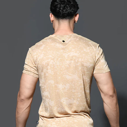 Andrew Christian 10425 Enlist v-neck t-shirt camouflage tan