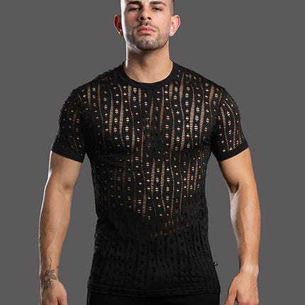 Andrew Christian 10470 Slut Capsule Orgy mesh t-shirt black