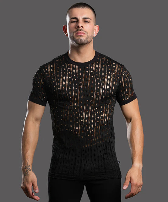 Andrew Christian 10470 Slut Capsule Orgy mesh t-shirt black
