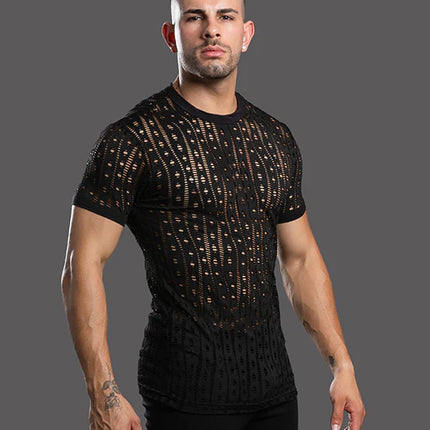 Andrew Christian 10470 Slut Capsule Orgy mesh t-shirt black