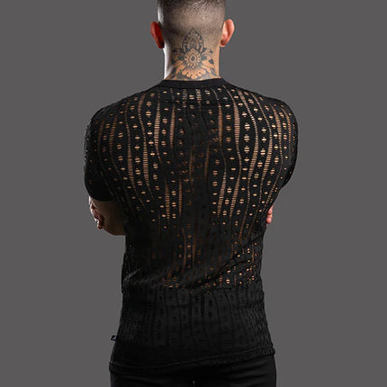 Andrew Christian 10470 Slut Capsule Orgy mesh t-shirt black