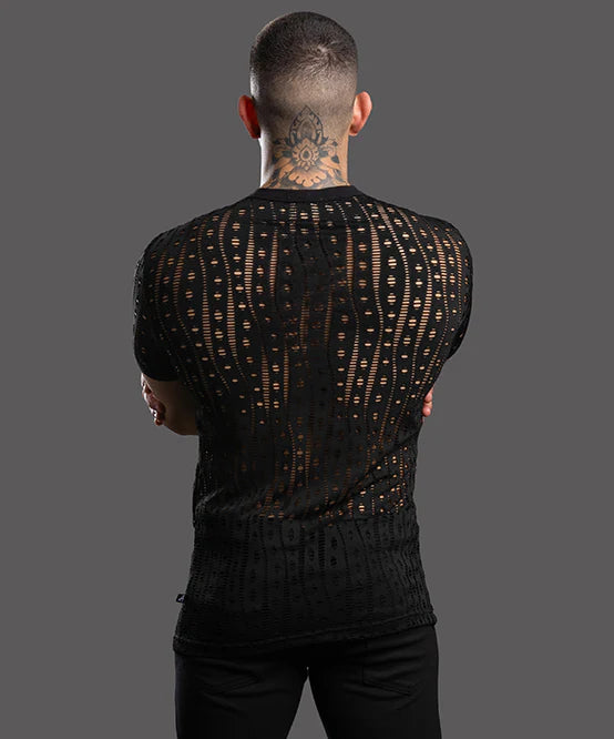 Andrew Christian 10470 Slut Capsule Orgy mesh t-shirt black