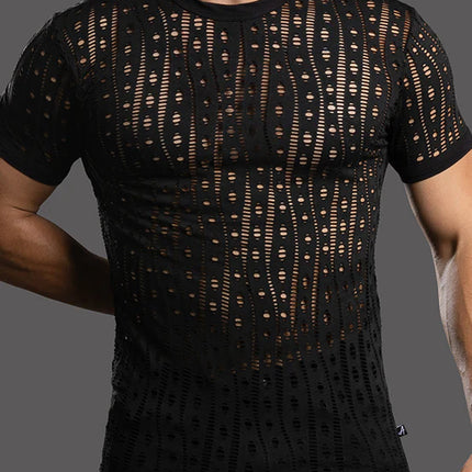 Andrew Christian 10470 Slut Capsule Orgy mesh t-shirt black