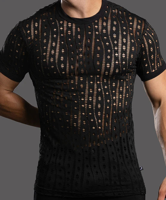 Andrew Christian 10470 Slut Capsule Orgy mesh t-shirt black