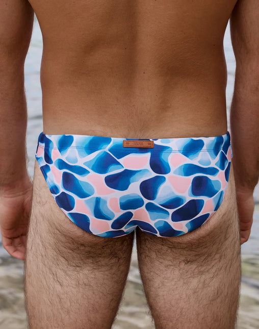 2eros V10 Abstract Swim Brief - Blue