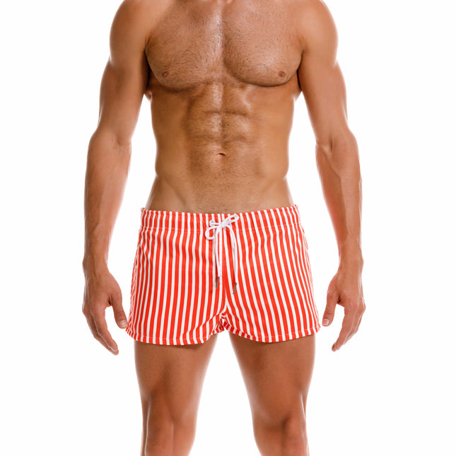 JOR Pop 2-inch Swim Shorts – Red/White Stripe
