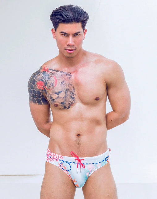 2eros V10 Coralscape Swim Brief - Blue