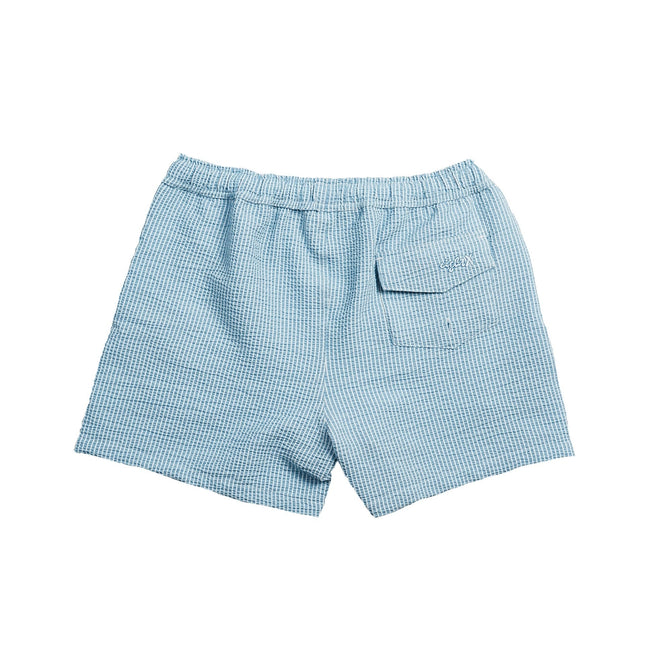 Eight X Driftwood 4-Inch Seersucker Swim Shorts - Navy Stripe