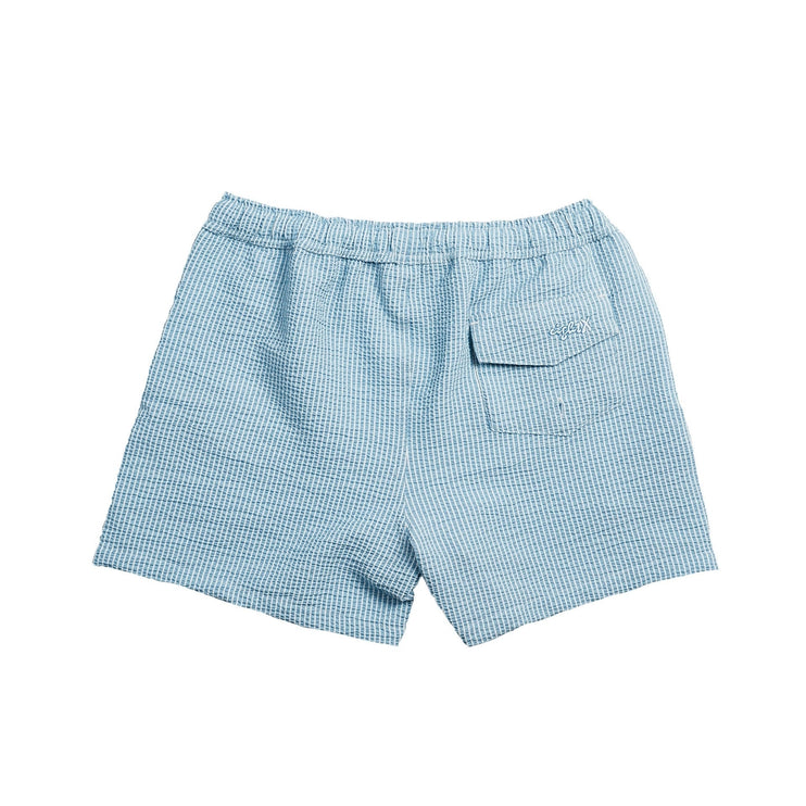 Eight X Driftwood 4" seersucker swim shorts navy