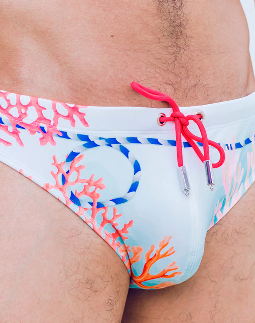 2eros V10 Coralscape Swim Brief - Blue