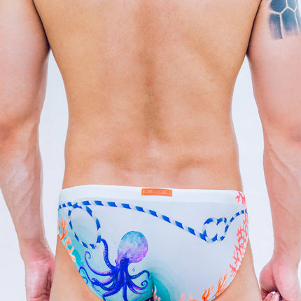 2eros V10 Coralscape Swim Brief - Blue