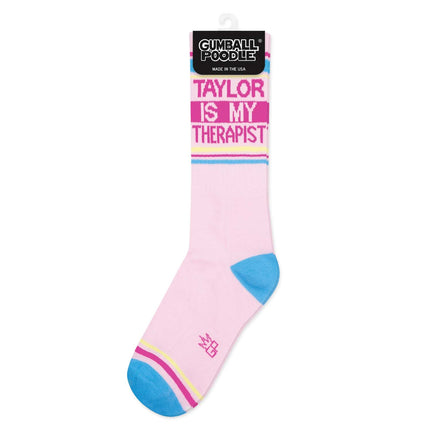 Gumball Poodle Taylor Is My Therapist Gym Crew Socks
