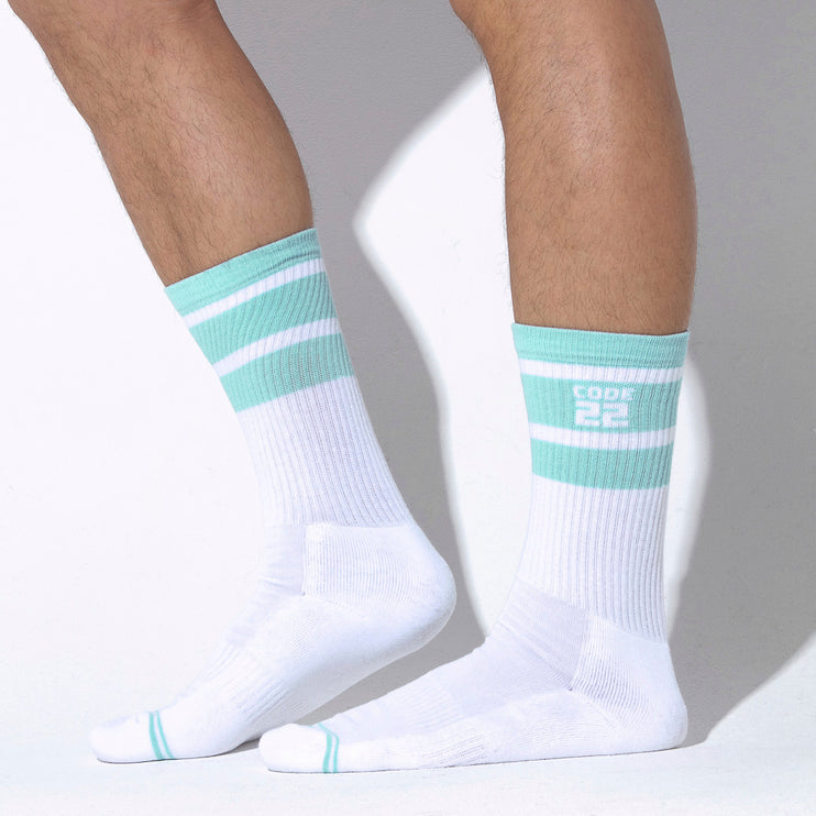 Code 22 Essential crew socks 8019 white/blue