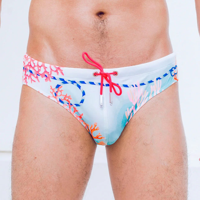 2eros V10 Coralscape Swim Brief - Blue