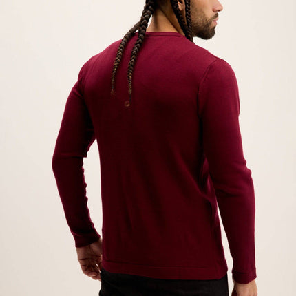 Ron Tomson Full Zip Closure Cardigan - Burgundy