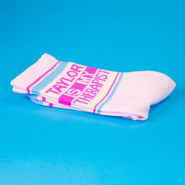 Gumball Poodle Taylor Is My Therapist Gym Crew Socks