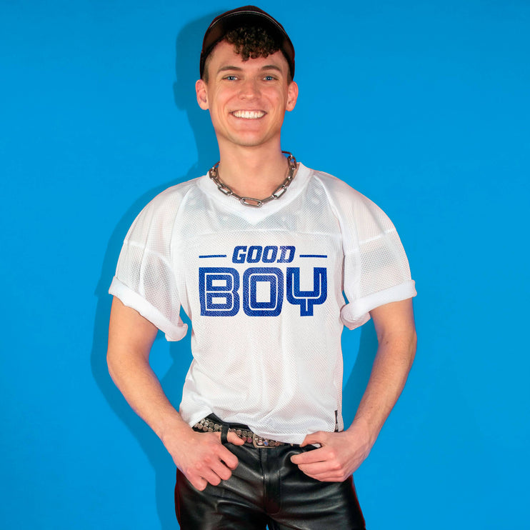 Peachy Kings Good Boy Mesh Football Jersey - White