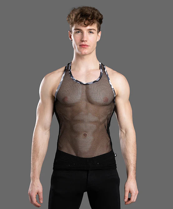 Andrew Christian 20014 Summer mesh tank black