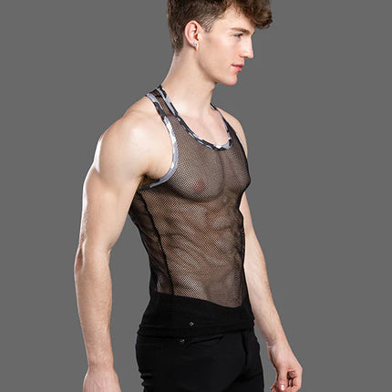 Andrew Christian 20014 Summer mesh tank black