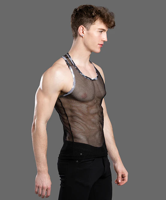 Andrew Christian 20014 Summer mesh tank black