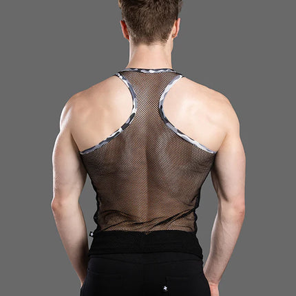 Andrew Christian 20014 Summer mesh tank black