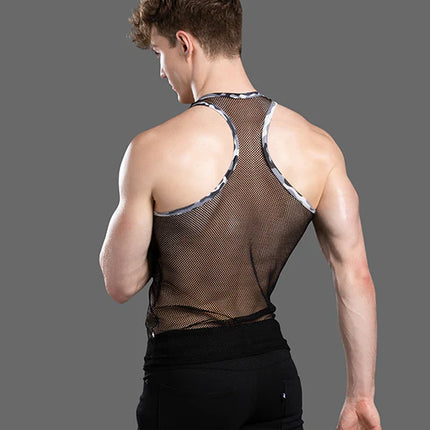 Andrew Christian 20014 Summer mesh tank black